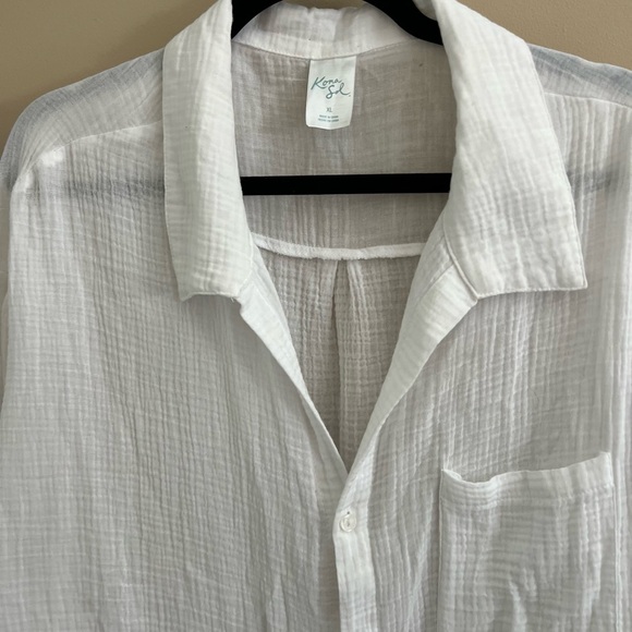 Kona Sol | Button Up Bathing Suit Cover - Picture 2 of 6